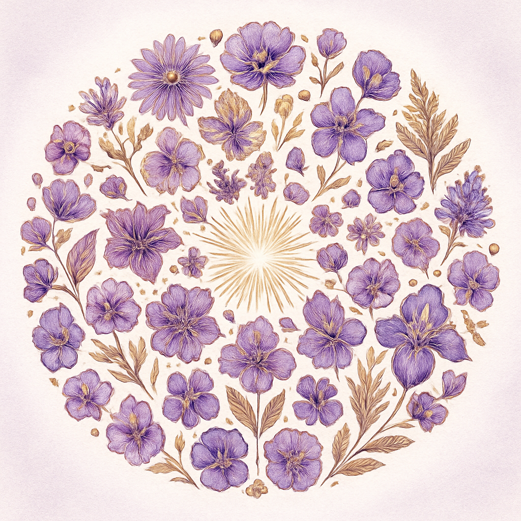 38 Bach Flower Remedies mandala illustration