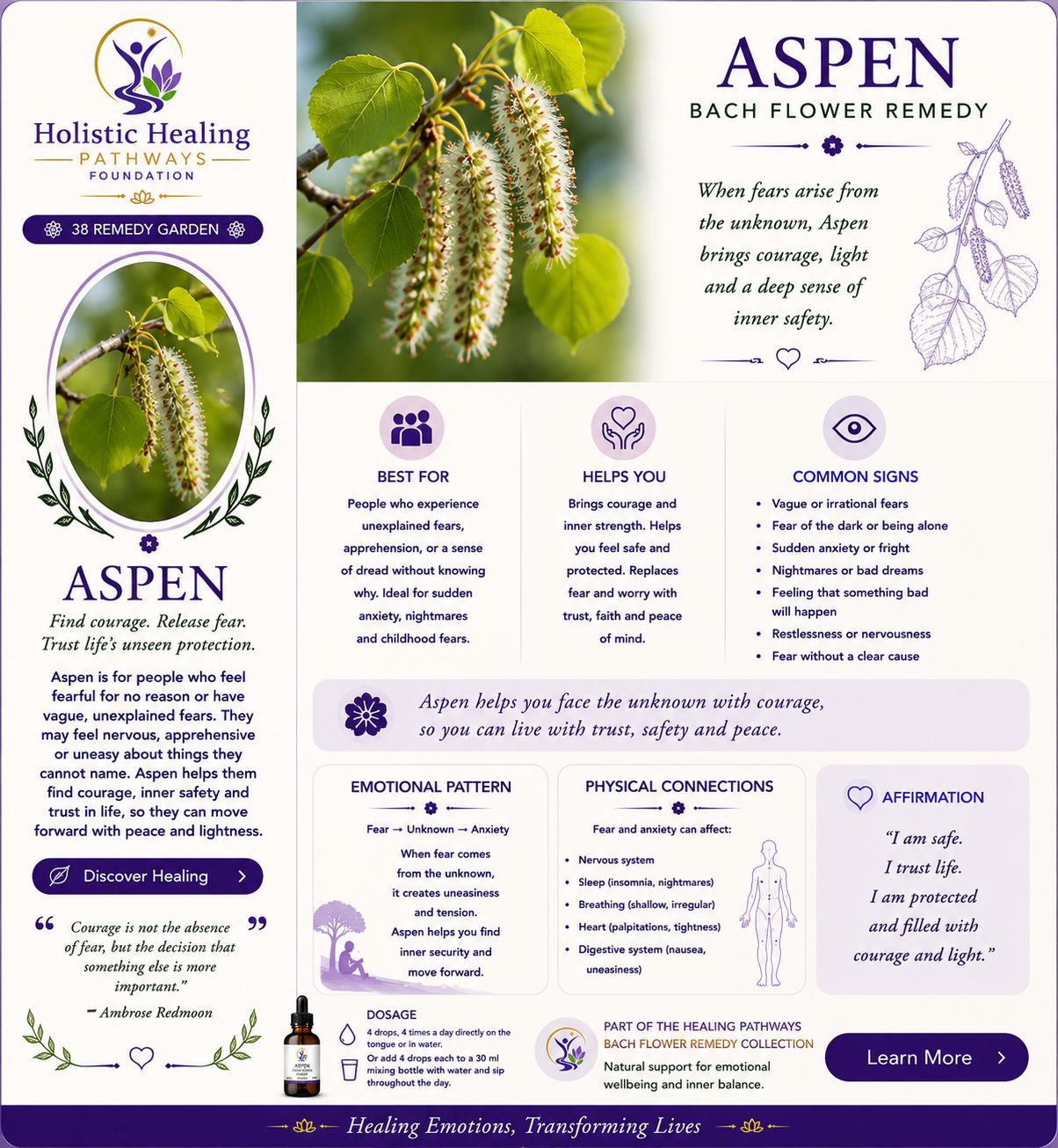 Aspen — Bach flower remedy