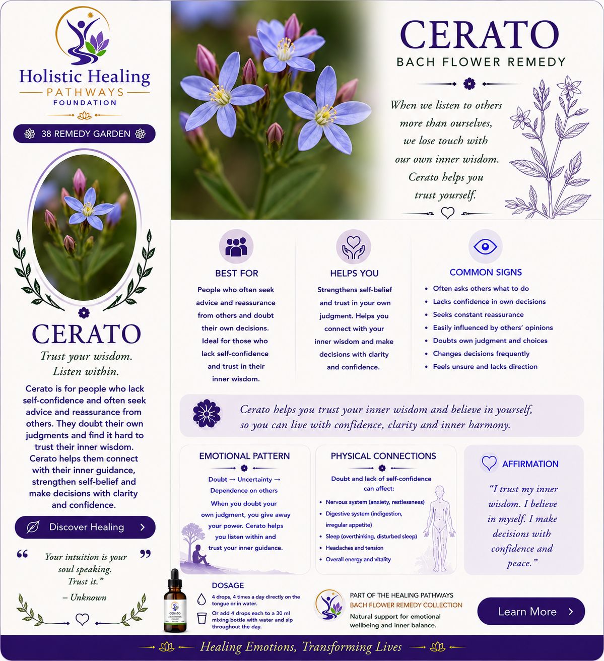 Cerato — Bach flower remedy