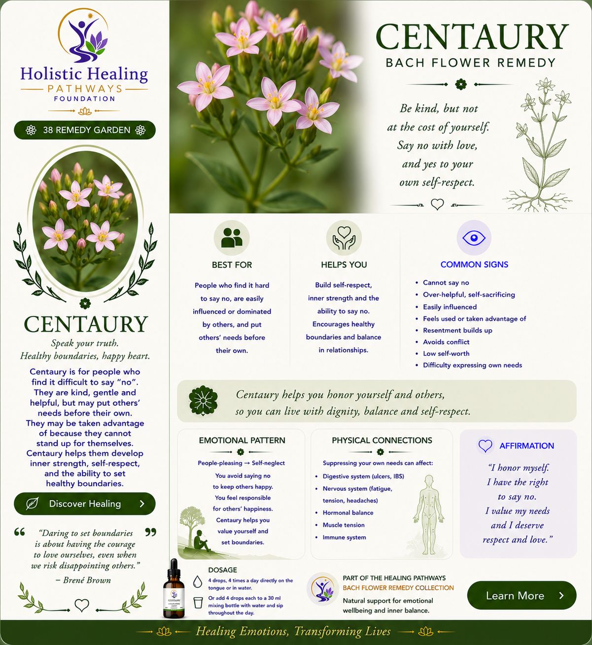 Centaury — Bach flower remedy