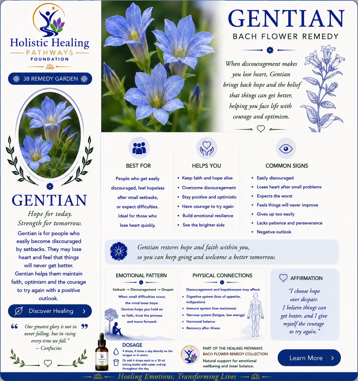 Gentian — Bach flower remedy