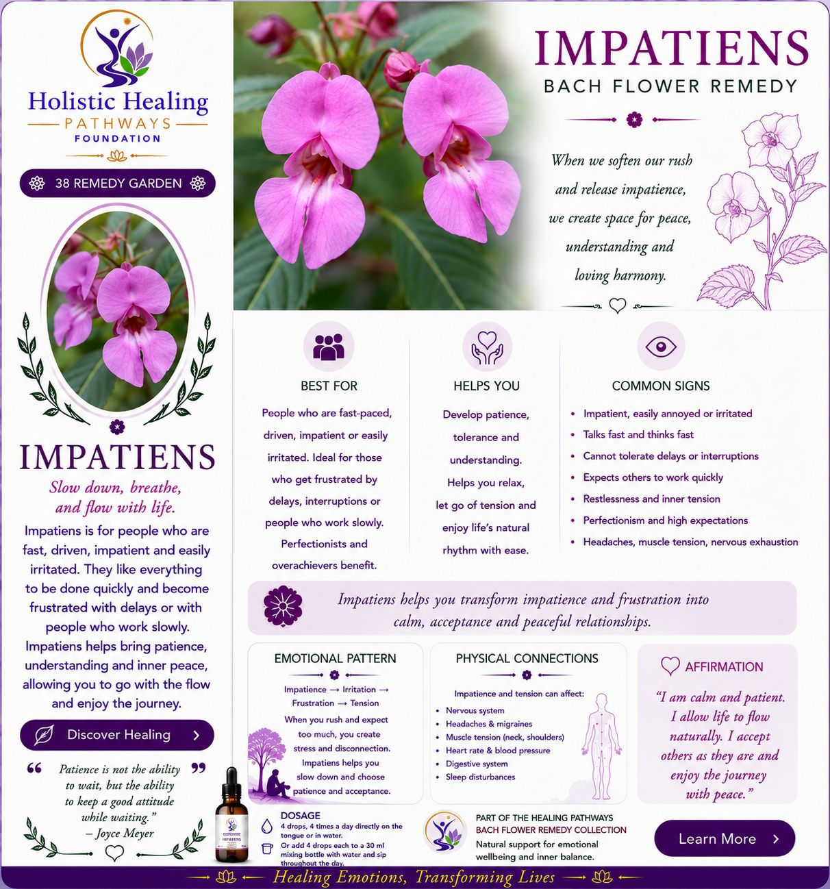 Impatiens — Bach flower remedy