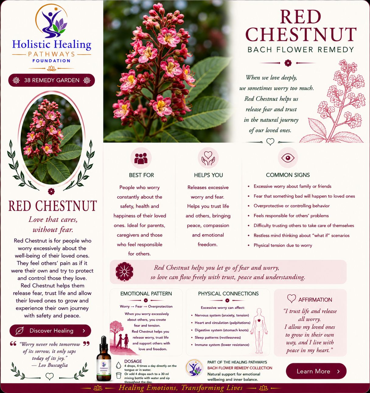 Red Chestnut — Bach flower remedy
