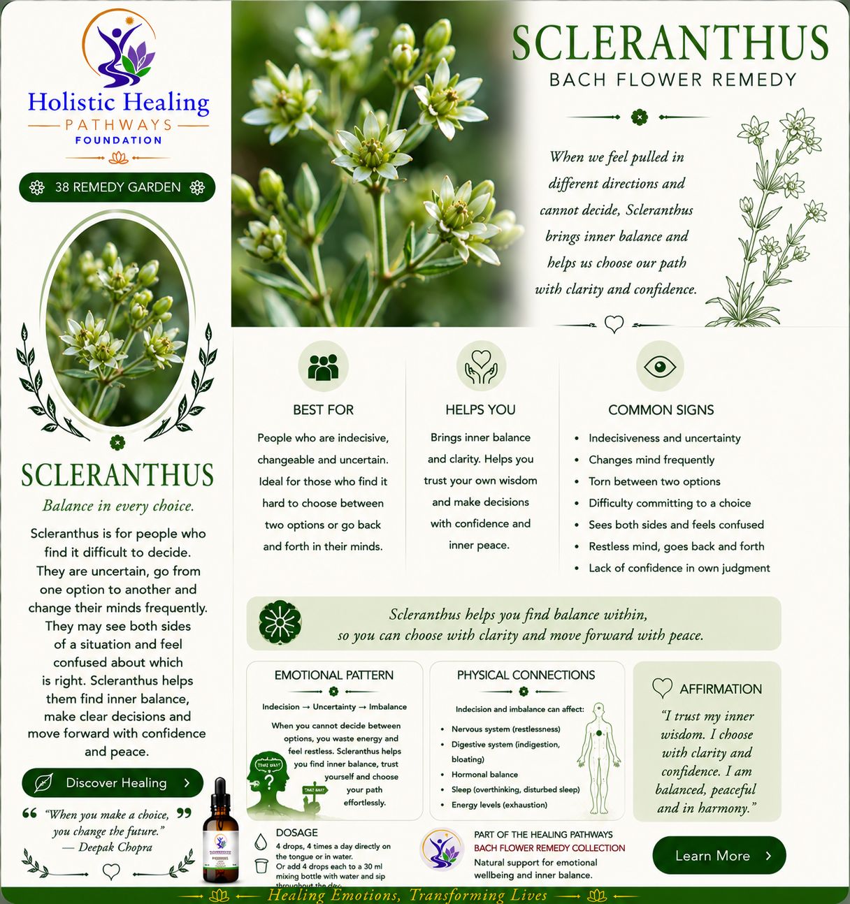 Scleranthus — Bach flower remedy