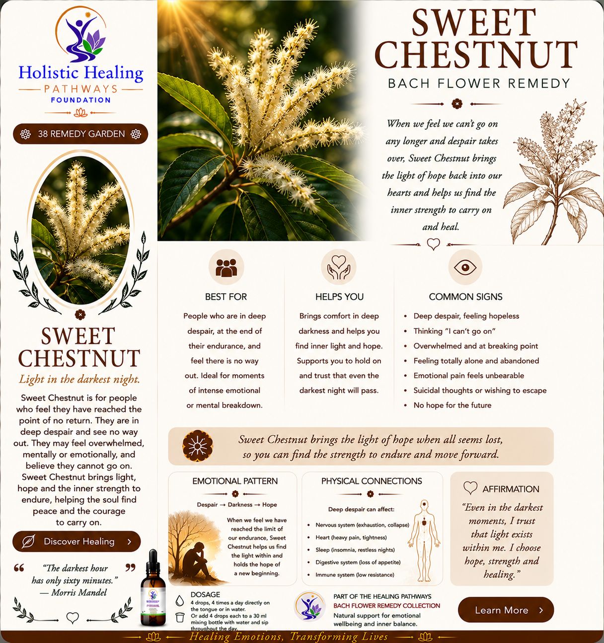 Sweet Chestnut — Bach flower remedy