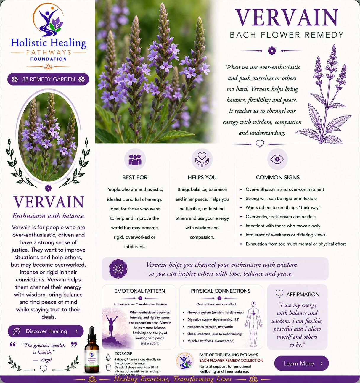 Vervain — Bach flower remedy
