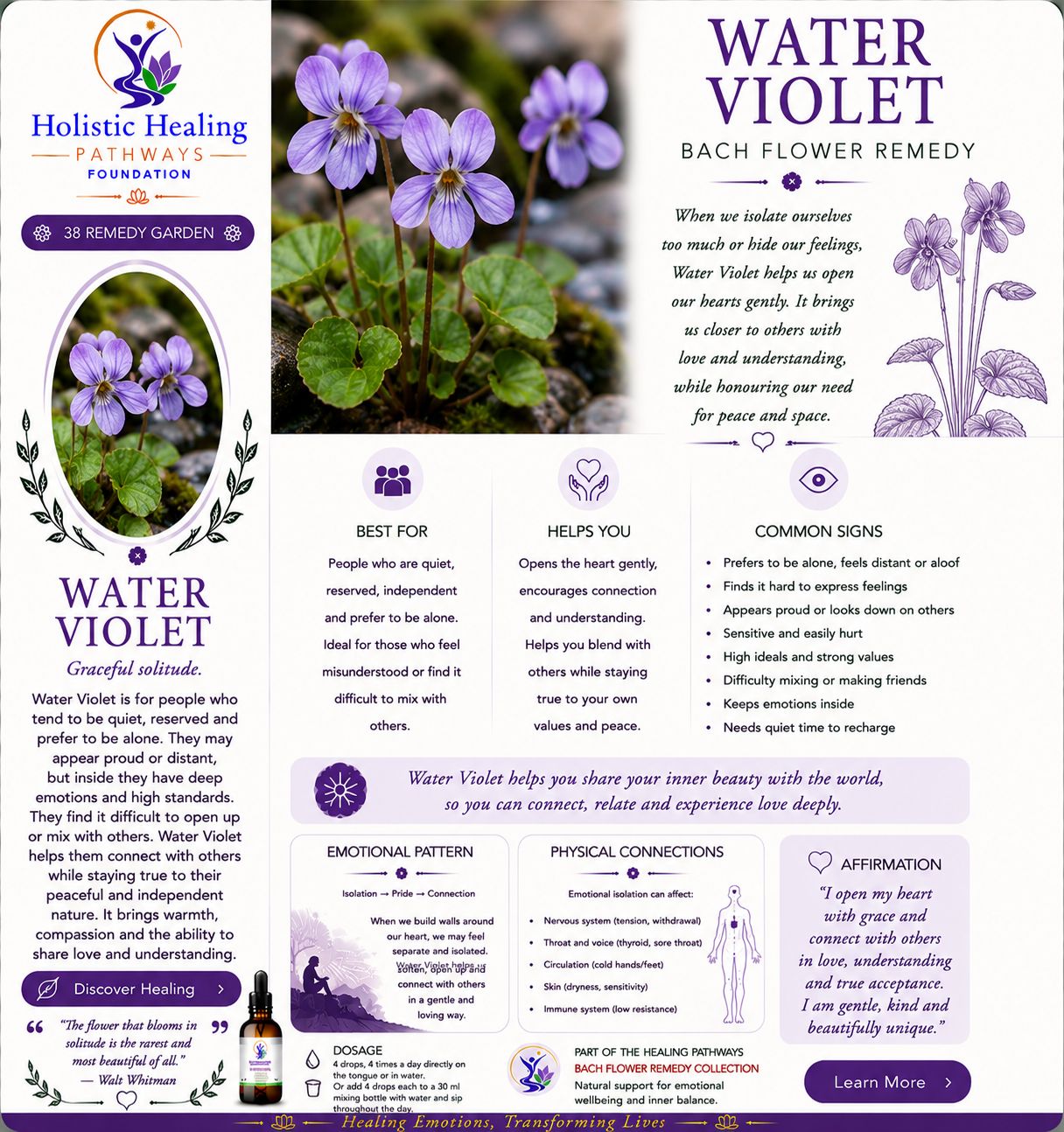 Water Violet — Bach flower remedy
